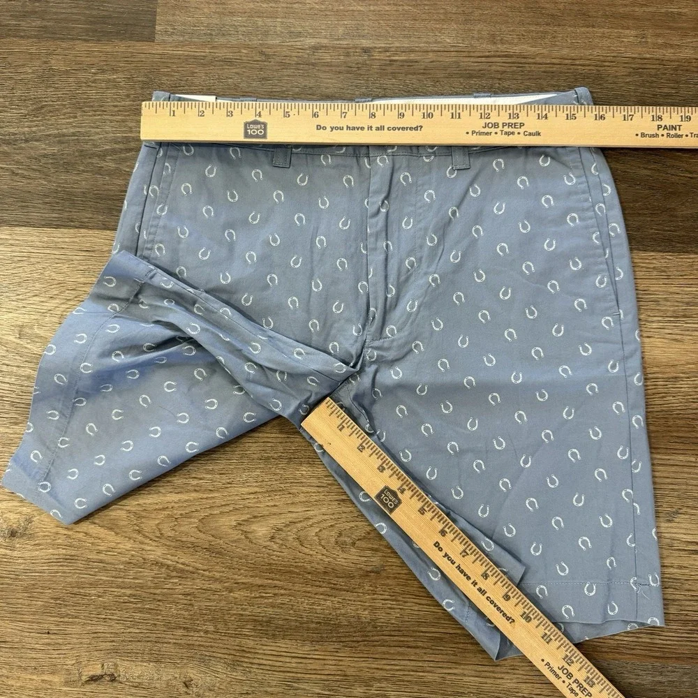 NWT J Crew Gramercy Shorts Men's Sz‎ 30 Horseshoe Print Light Blue Preppy